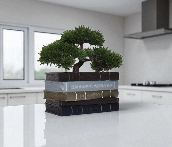 Book Planter Pot Orven – Unique 3D Printed Planter Pot in the Shape of Classic Books,Succulent Pots, Decorative Flower Pots, Large Plant Pot