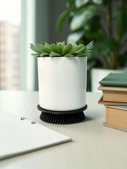 Pot Stand "Pinwheel" – 3D Printed Square Pot Riser with Geometric Lattice | Modern Indoor Plant Holder in Multiple Sizes and Colors