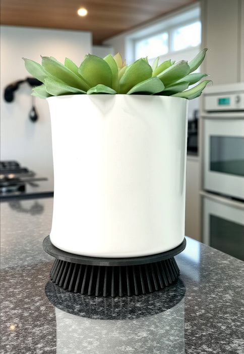 Pot Stand "Pinwheel" – 3D Printed Square Pot Riser with Geometric Lattice | Modern Indoor Plant Holder in Multiple Sizes and Colors