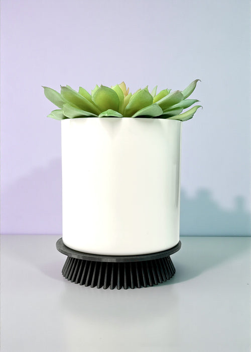 Pot Stand "Pinwheel" – 3D Printed Square Pot Riser with Geometric Lattice | Modern Indoor Plant Holder in Multiple Sizes and Colors