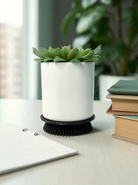 Pot Stand "Pinwheel" – 3D Printed Square Pot Riser with Geometric Lattice | Modern Indoor Plant Holder in Multiple Sizes and Colors