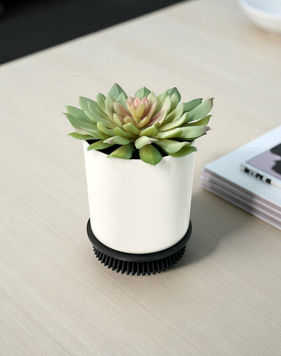 Pot Stand "Pinwheel" – 3D Printed Square Pot Riser with Geometric Lattice | Modern Indoor Plant Holder in Multiple Sizes and Colors