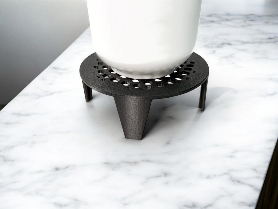3D Printed Plant Pot Stand: "Grid Base" Riser for Indoor Planters