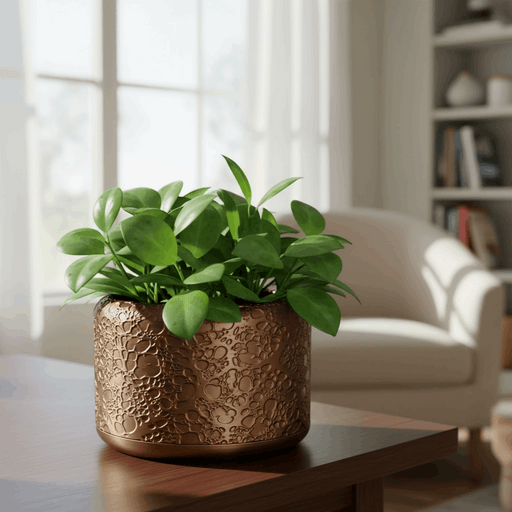 Modern 3D Printed Planter “Aero” by Viviero3D – Artistic Bubble Texture Plant Pot