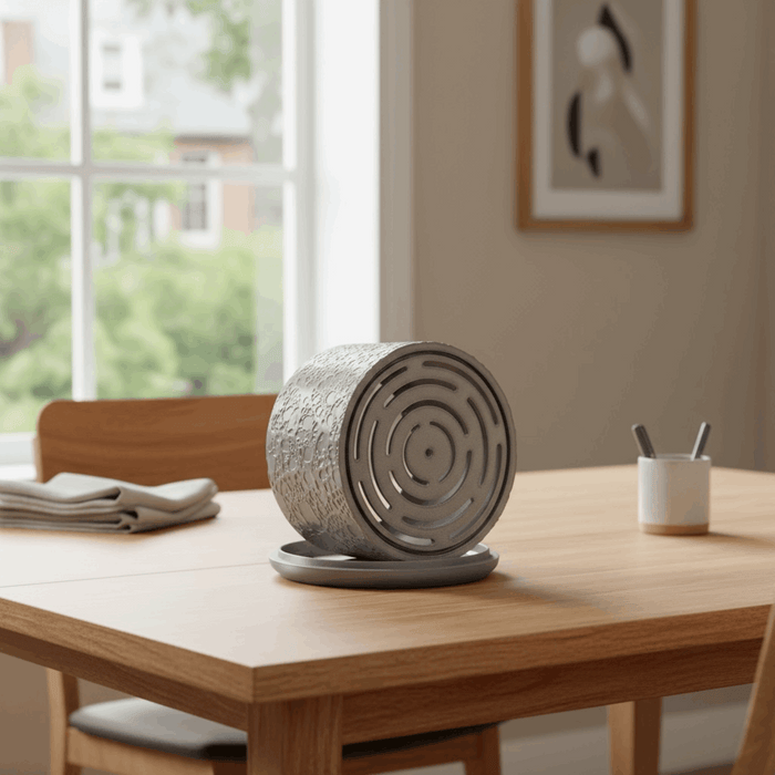 Modern 3D Printed Planter “Aero” by Viviero3D – Artistic Bubble Texture Plant Pot