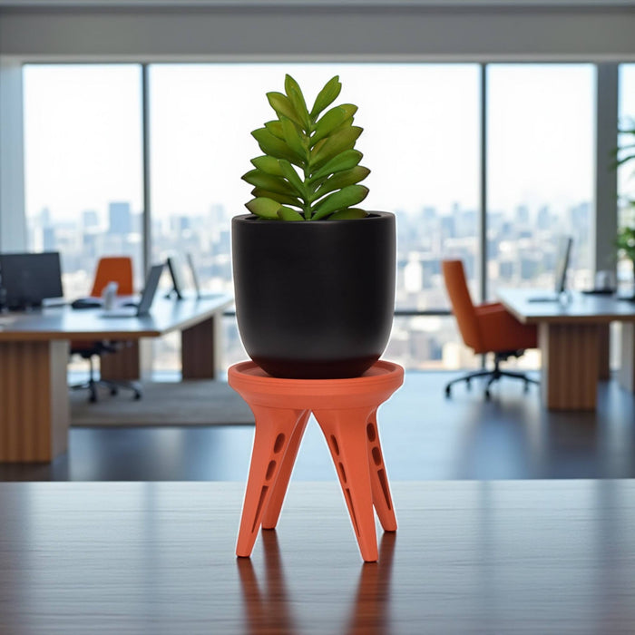 Plant Stand "AeroFour" – 3D Printed Pot Riser with Modern Sculptural Legs