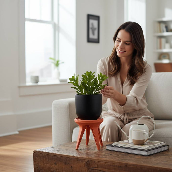 Plant Stand "AeroFour" – 3D Printed Pot Riser with Modern Sculptural Legs