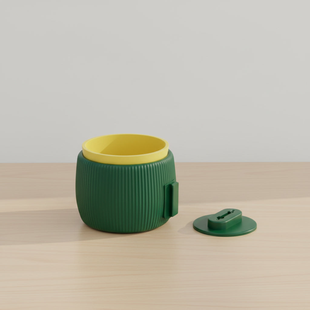 Arco sculptural wall planter shown without a plant