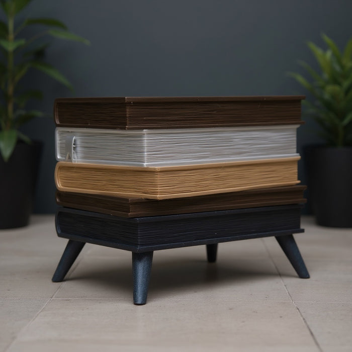 Book Stack Planter with Stand "Orven 5" — 3D Printed Modern Planter with Legs