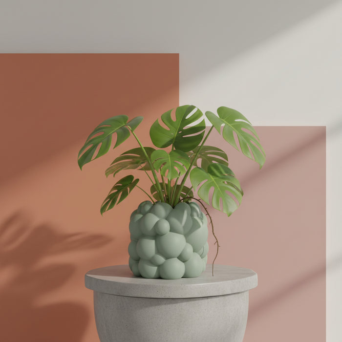 Sculptural "Bubble" Planter | Organic Modern Planter with Volumetric Texture