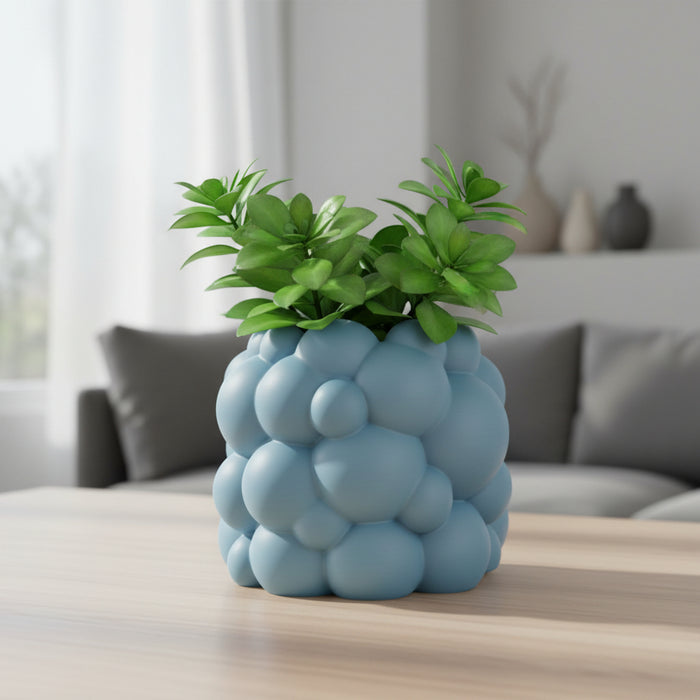 Sculptural "Bubble" Planter | Organic Modern Planter with Volumetric Texture
