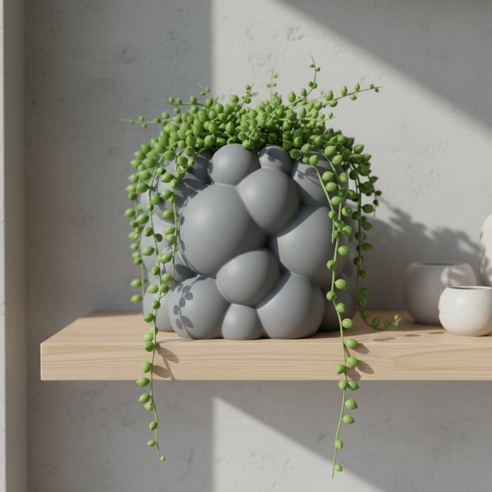 Sculptural "Bubble" Planter | Organic Modern Planter with Volumetric Texture