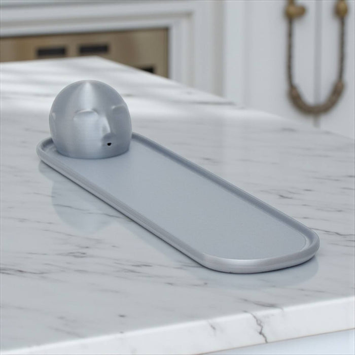 Incense Holder "Calm Spirit "– 3D Printed Face Burner Tray, Minimalist Incense Stick Stand for Meditation & Home Decor