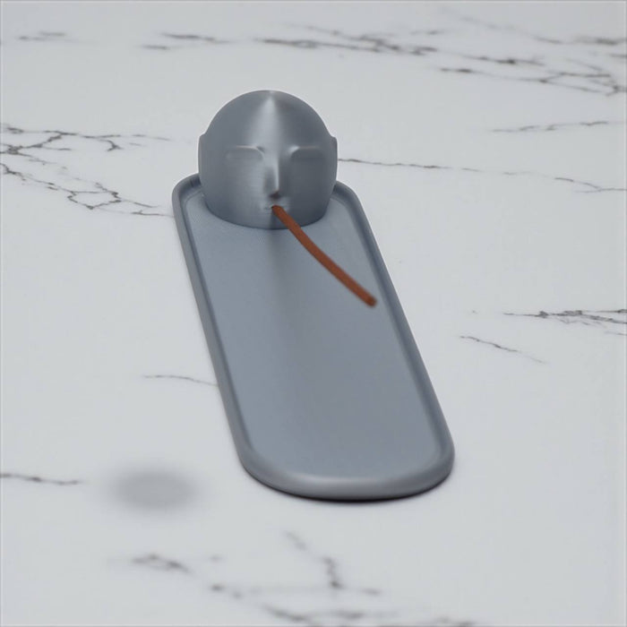 Incense Holder "Calm Spirit "– 3D Printed Face Burner Tray, Minimalist Incense Stick Stand for Meditation & Home Decor