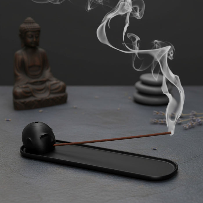 Incense Holder "Calm Spirit "– 3D Printed Face Burner Tray, Minimalist Incense Stick Stand for Meditation & Home Decor