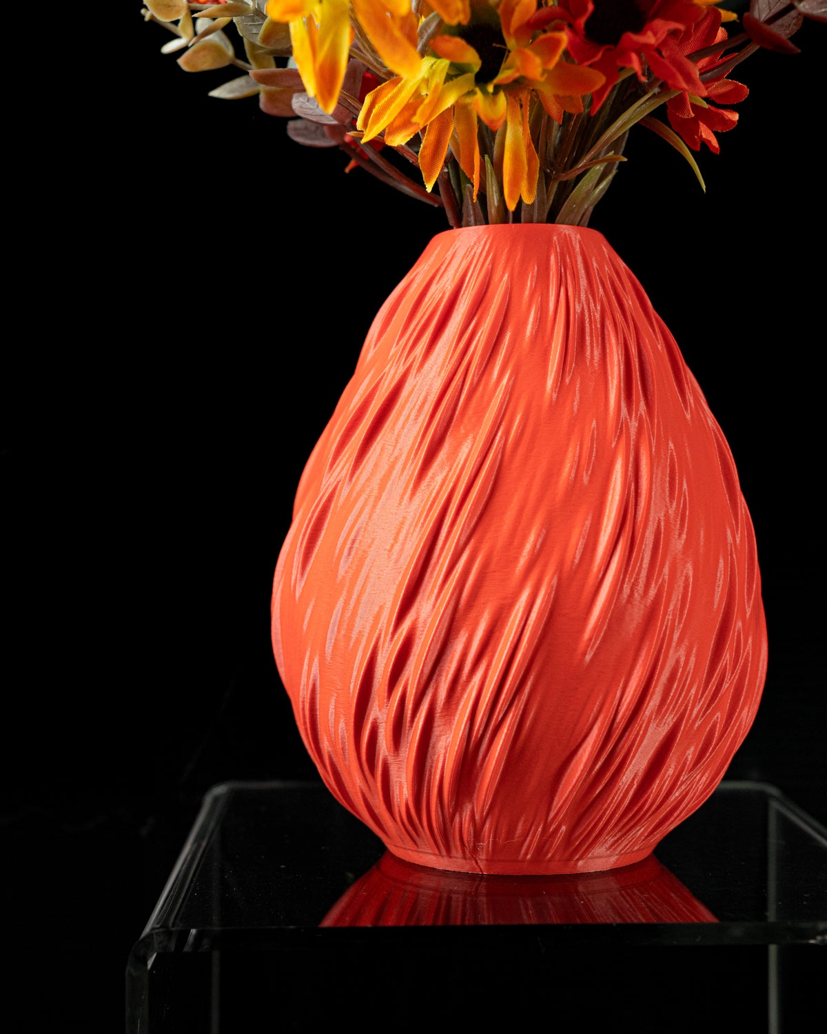 Rain short wide vase for flowers, product view 2