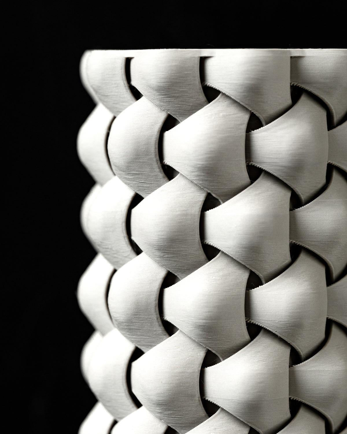 Tri-weave woven-pattern cylinder vase for flowers, product view 4