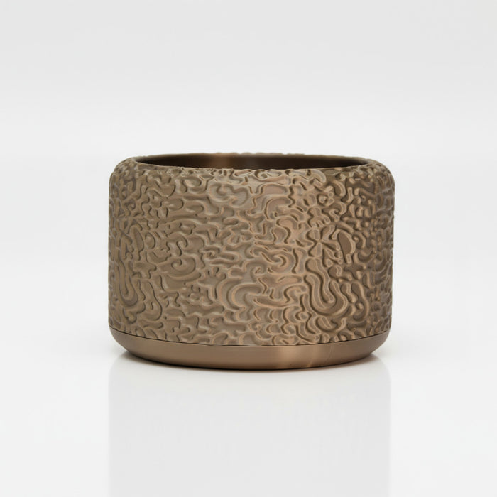 3D Printed Textured Flower Pot "Drift Planter" | Pattern Home Decor · by Viviero3D