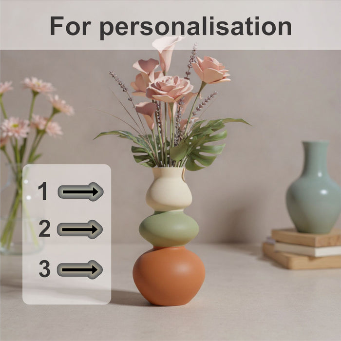 Modern Sculptural Vase “Elara” with Color Personalization