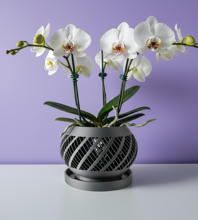 Orchid Pot "Elvik"  eco-friendly, drainage |  color & size options