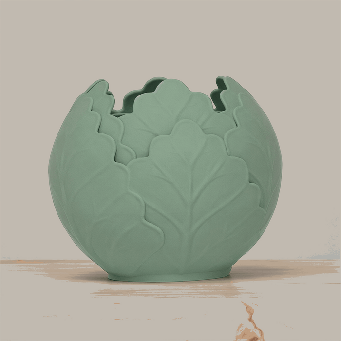 3D Printed Planter Pot "Folira" – Leaf Design Plant Pot with Drainage | Modern Decorative Pot