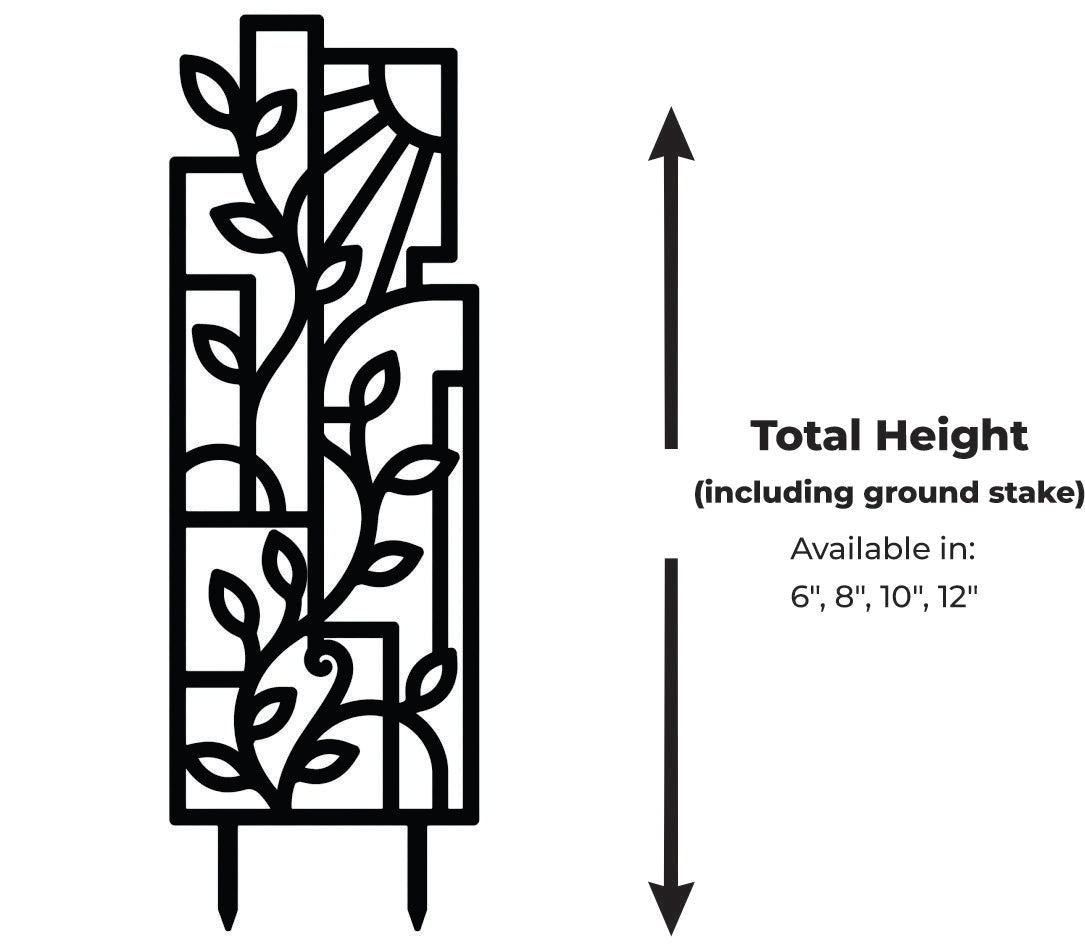 Frame modern framed plant trellis for indoor climbing plants, detail view