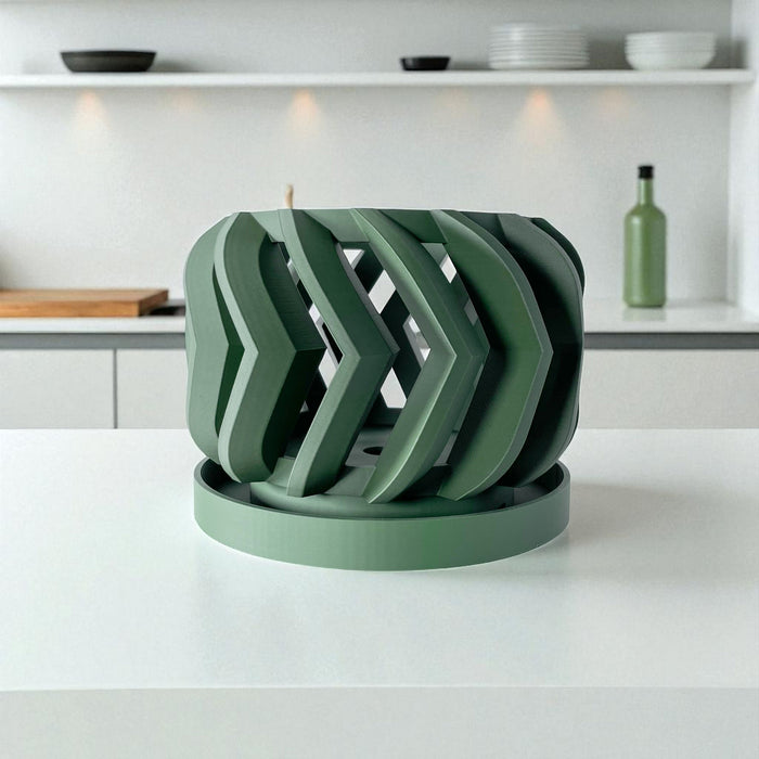 Vented 3D Printed Orchid Pot "Garni"with Drainage Saucer • Ultimate Root Health Solution