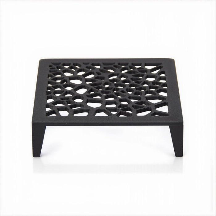 Grid Square Plant Stand – 3D Printed Square Pot Riser with Geometric Lattice | Modern Indoor Plant Holder in Multiple Sizes and Colors