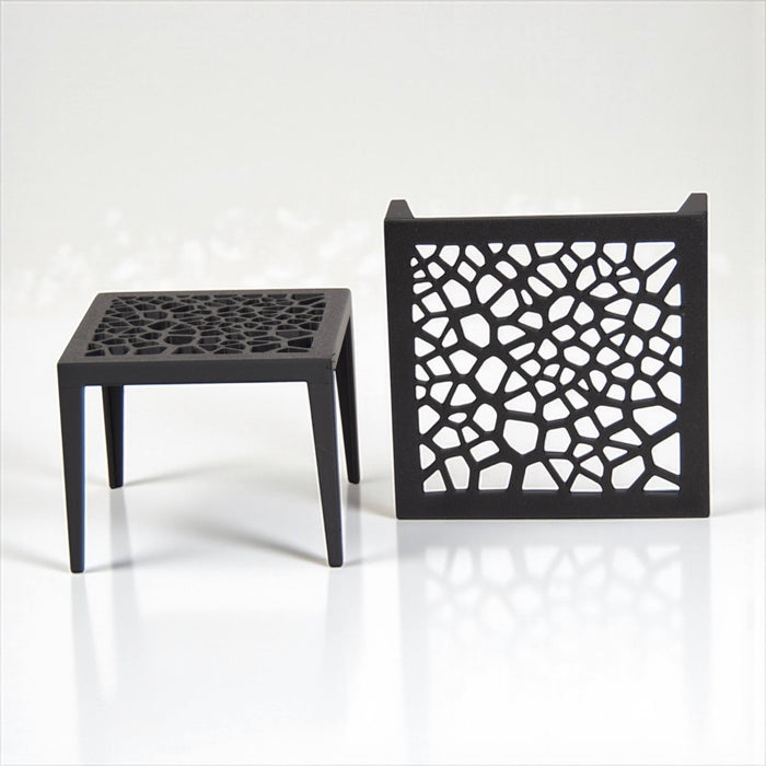 Grid Square Plant Stand – 3D Printed Square Pot Riser with Geometric Lattice | Modern Indoor Plant Holder in Multiple Sizes and Colors