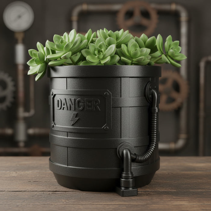 Custom Text Planter Pot "Hazard"