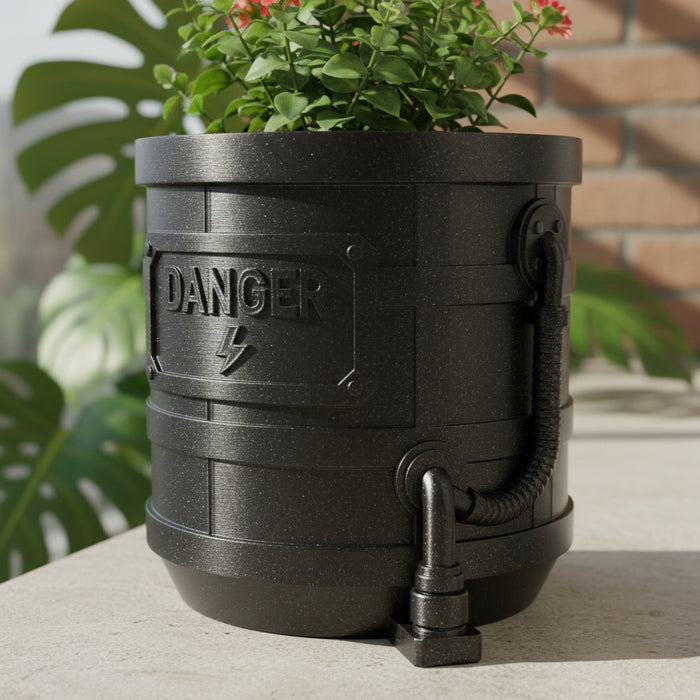 Custom Text Planter Pot "Hazard"