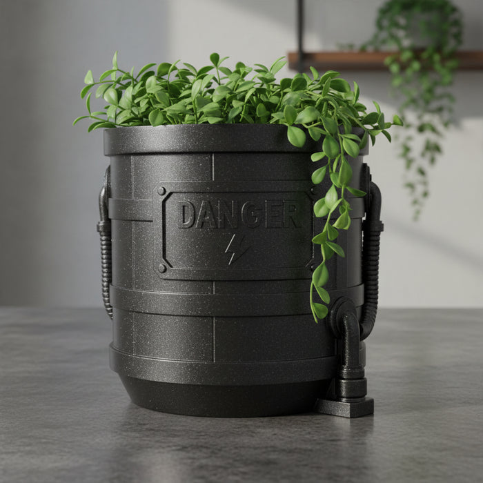 Custom Text Planter Pot "Hazard"