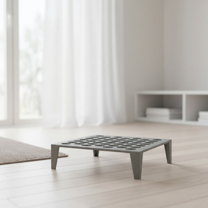 Plant Stand "Hex Grid Square" | 3D Printed Modern Pot Riser with Honeycomb Pattern