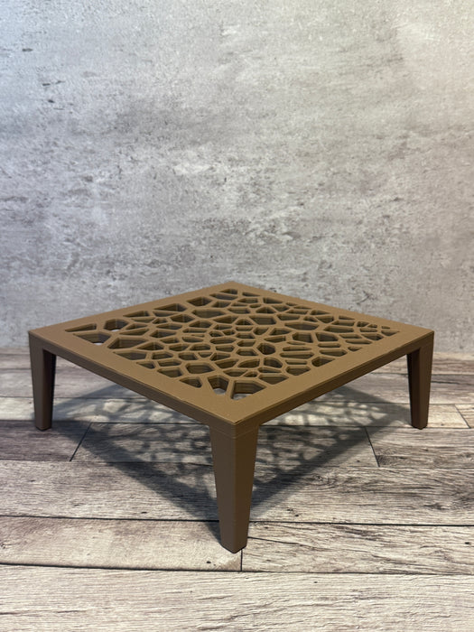 "Grid Square" Plant Stand – 3D Printed Square Pot Riser with Geometric Lattice | Modern Indoor Plant Holder in Multiple Sizes and Colors