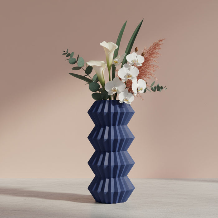 3D Printed Vase “Jun” – Modern Geometric Vase, Multicolor, Designer Home Decor, Personalized