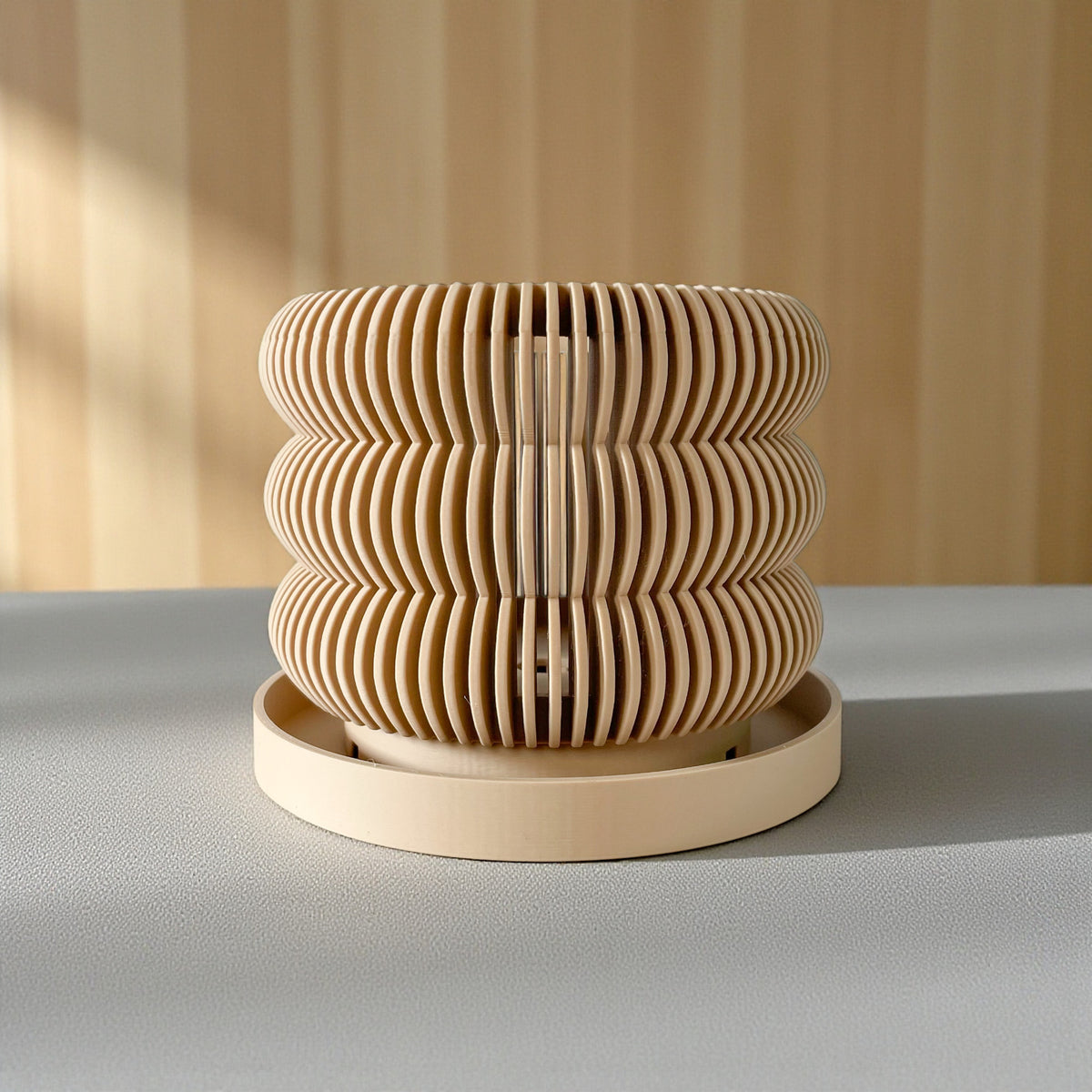 Kurga tiered vertical slats ventilated orchid pot, openwork detail