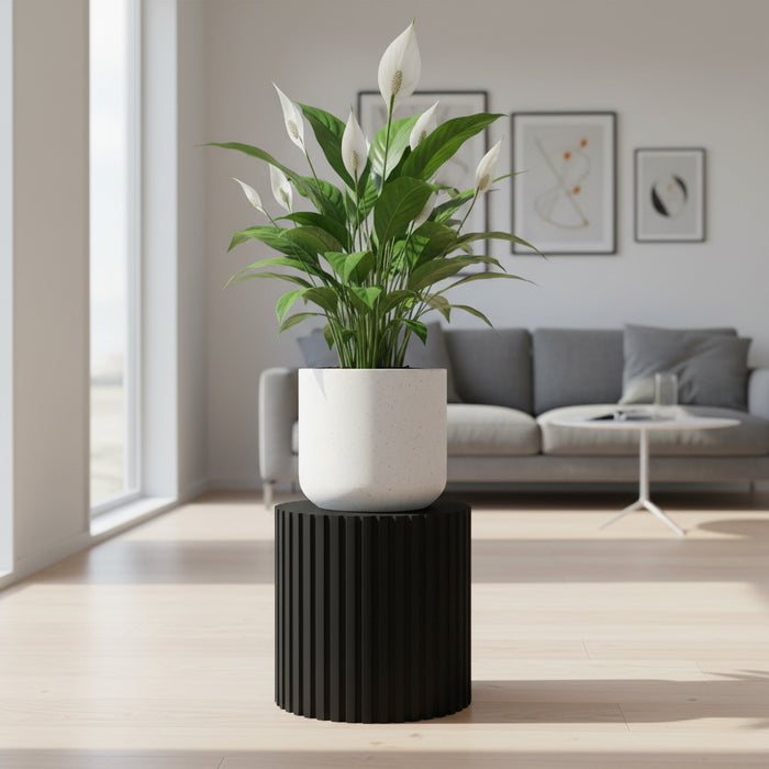 Plant Stand for Indoor Planters "Linea Column" | Fluted Pedestal Base