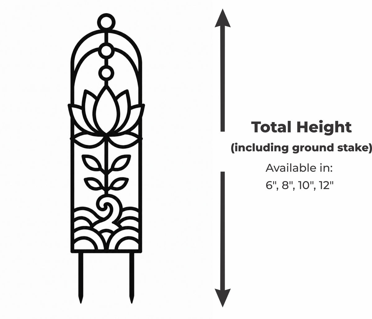 Lotia lotus-inspired plant trellis for indoor climbing plants, detail view