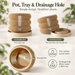 Ventilated Orchid Pot with Tiered Vertical Slats and Optional Tray | Kurga — product image 2