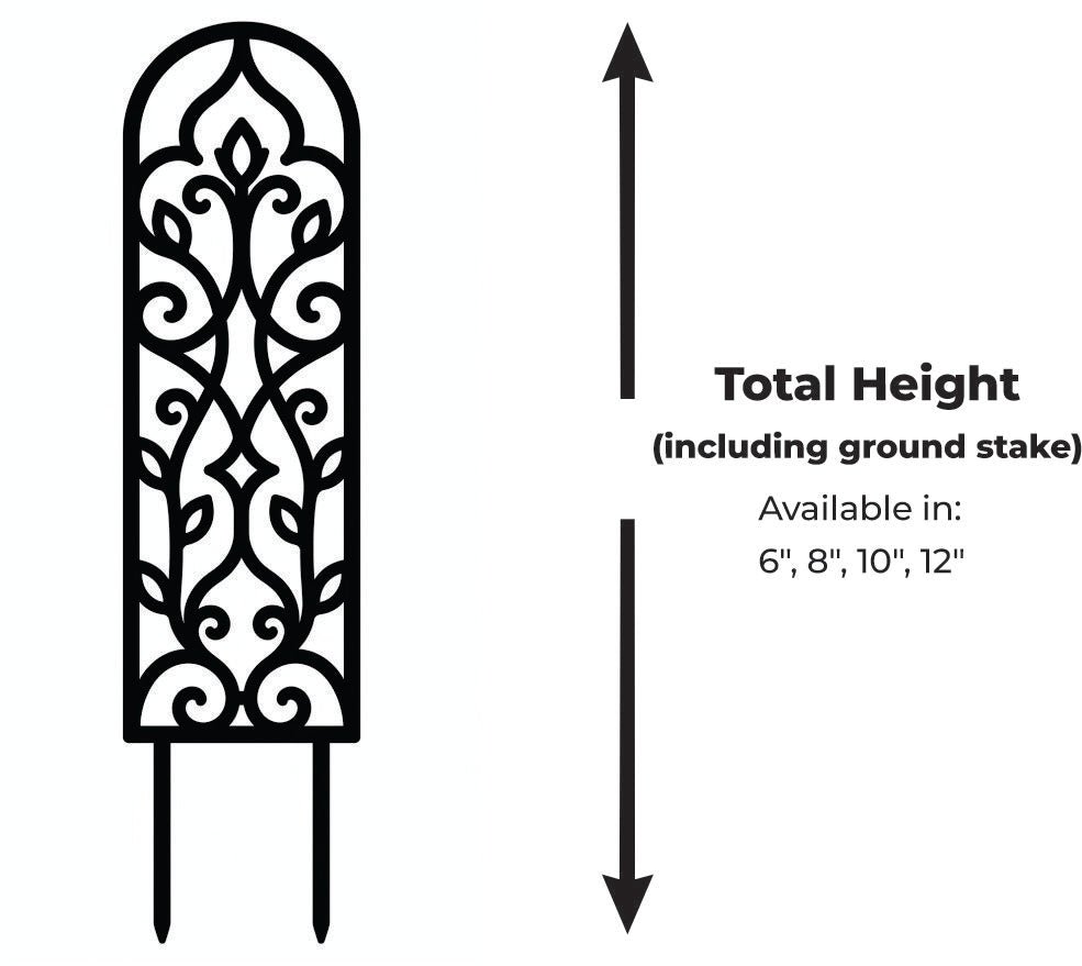 Ornate ornamental plant trellis for indoor climbing plants, detail view