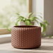 Planter «Pelta” by Viviero3D – Modern 3D Printed Planter, Sculptural Scaly Plant Pot, Textured Design