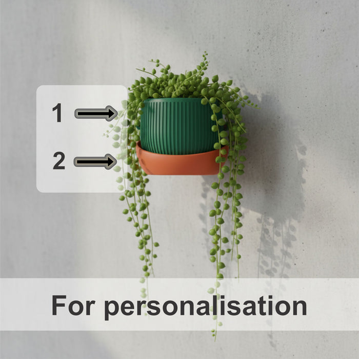 Modern Wall Planter “Korin” with Textured Surface, Two-Color Customization