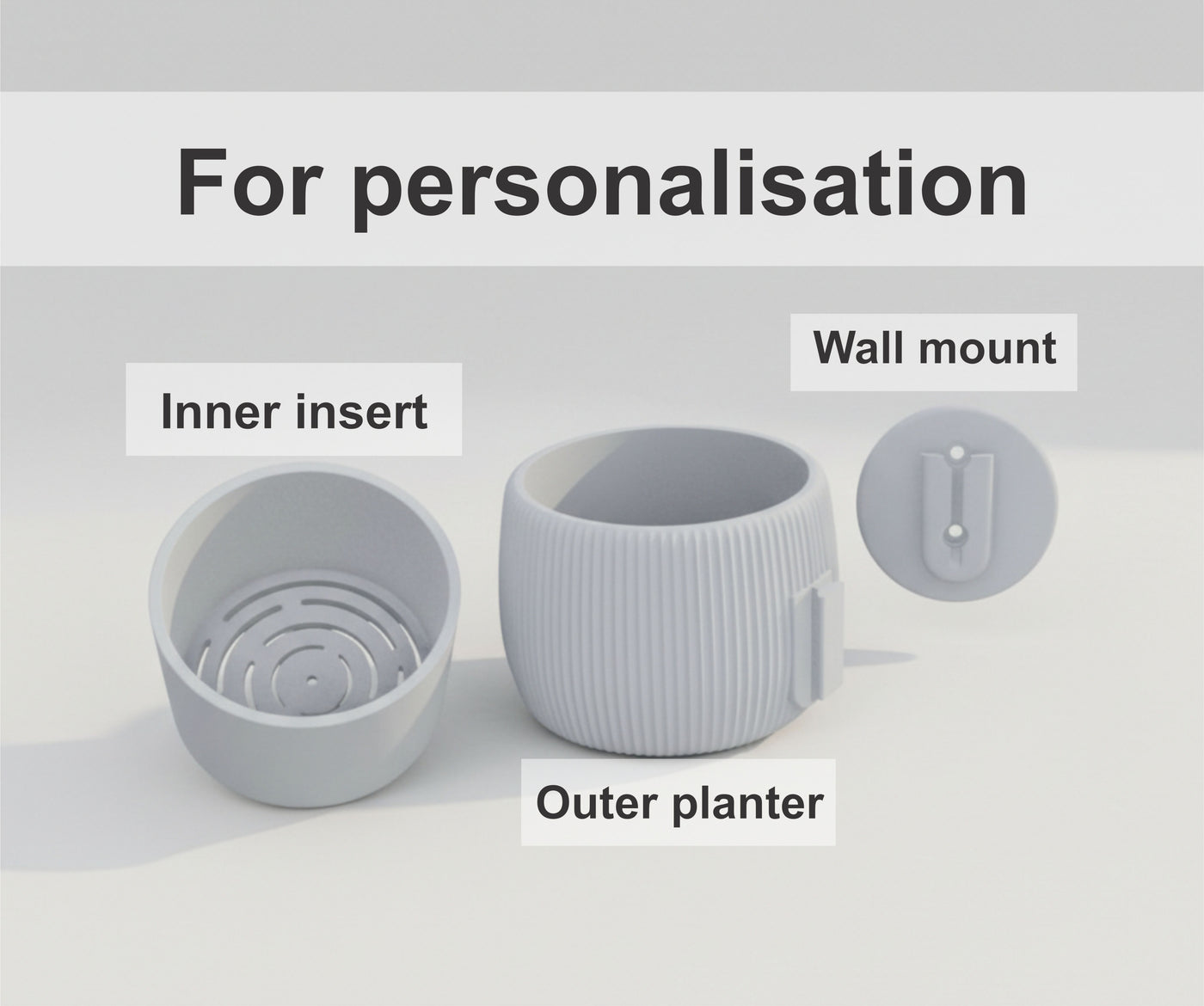 Color personalization guide for the Arco wall planter