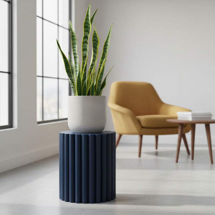 Plant Stand for Indoor Planters "Pillar" | Fluted Pedestal Base