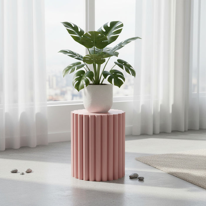 Plant Stand for Indoor Planters "Pillar" | Fluted Pedestal Base