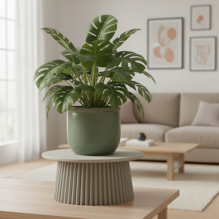 Pot Stand "Pinwheel" – 3D Printed Square Pot Riser with Geometric Lattice | Modern Indoor Plant Holder in Multiple Sizes and Colors