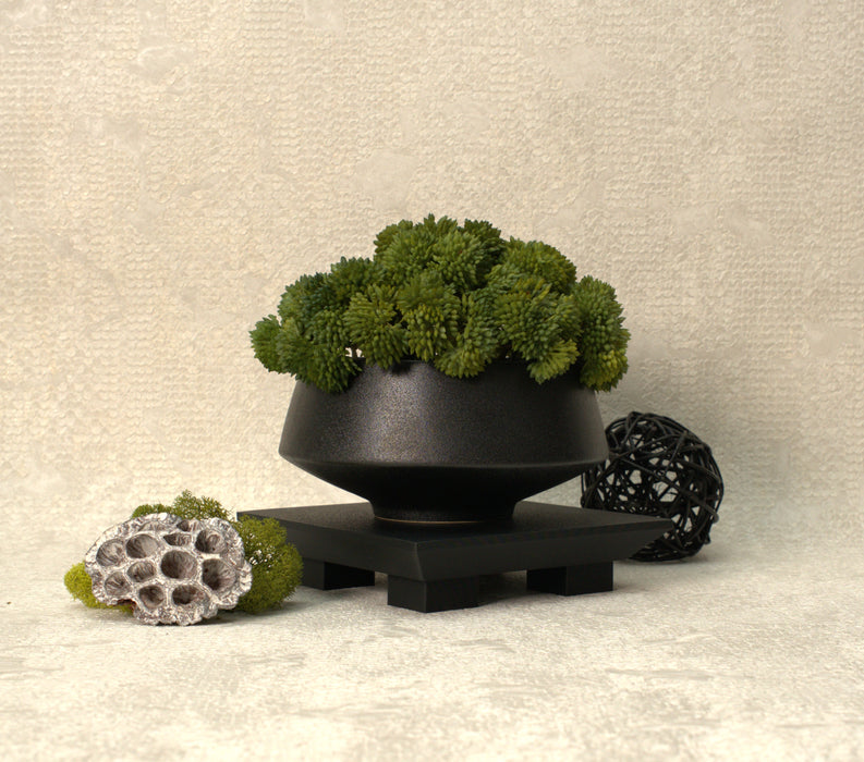 “Nori” plant pot stand styled with indoor planter