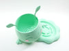 Pika a playful character form with removable leaf accents indoor planter, drainage tray view