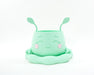 Pika a playful character form with removable leaf accents indoor planter, top opening view