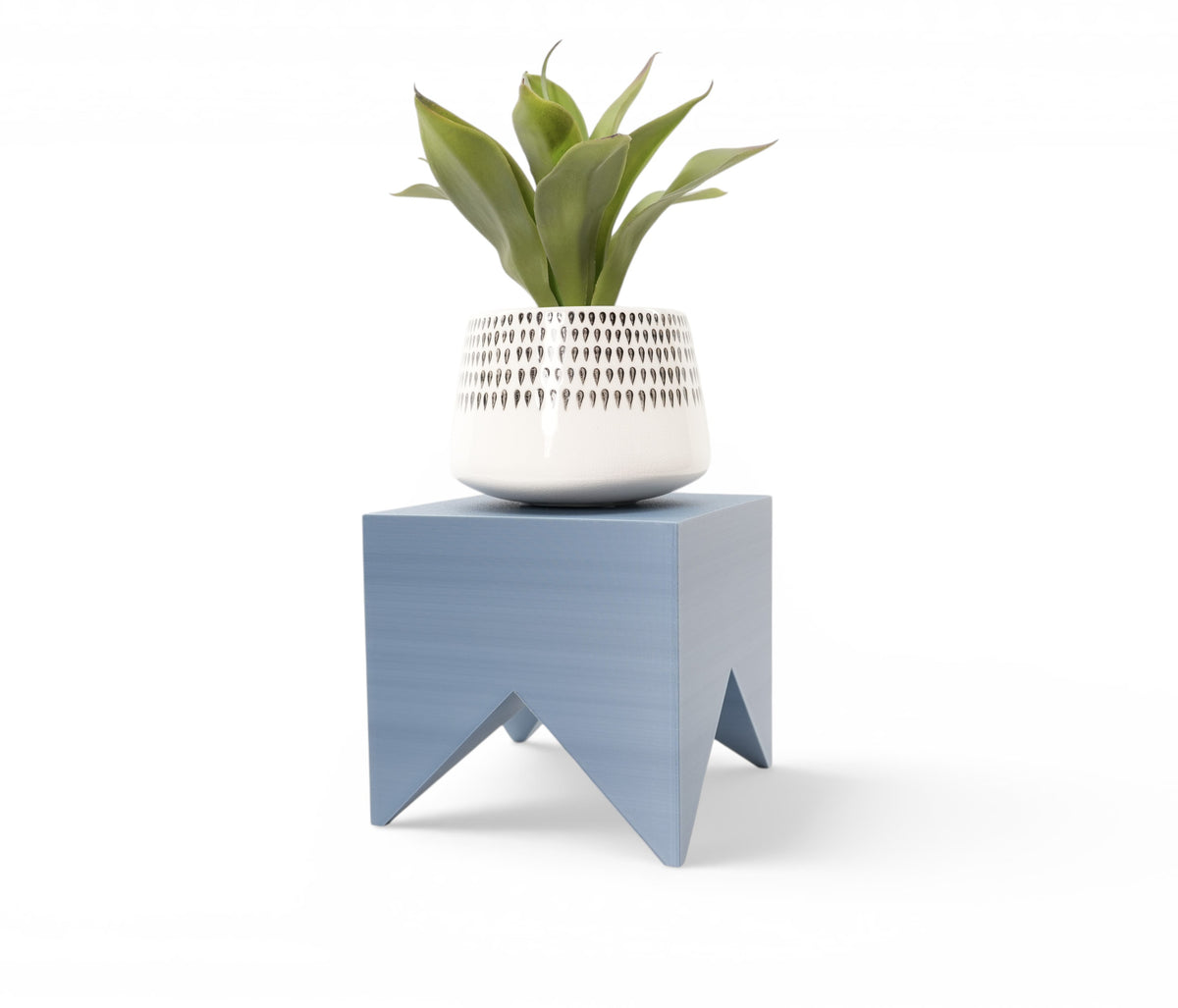 “Apex” pot table stand with potted plant